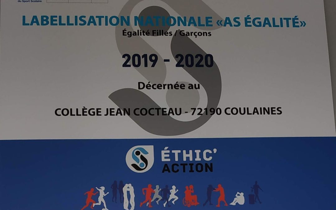 Labellisation nationale AS égalité filles garçons