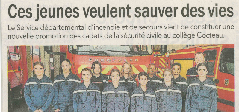 Les cadets de la sécurité civile dans la presse