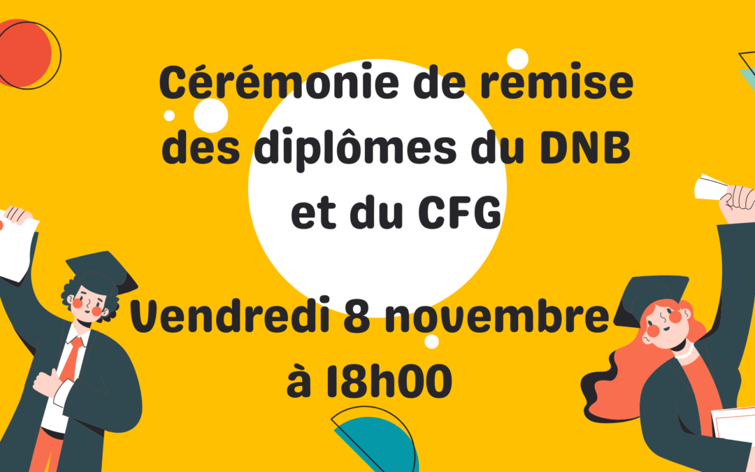 Cérémonie de remise du diplôme du DNB